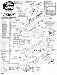 Athearn RTR SW 1000, SW 1500, SD40-2 Instructions