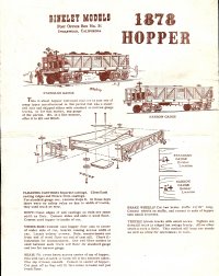 Binkley 1878 Hopper Car Instructions