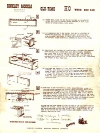 Binkley Old Time Box Car Instructions