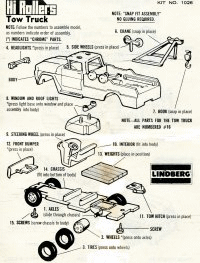 Lindberg Truck Instructions