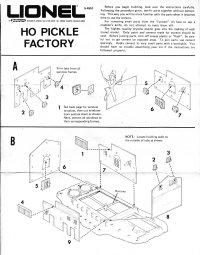 Lionel HO Structure Instructions