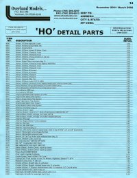 Overland Parts List 2002