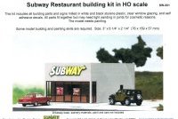 Summit SW-001 Subway Restaurant Structure Instructions