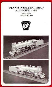 Westside G-File #111 4-6-2 K-2 Pacific Pennsylvania Railroad
