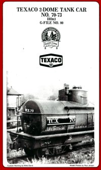 Westside G-File #80 Two Dome Tank Car Texaco HOn3
