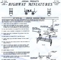 Jordan R-301 Station Baggage Wagon Instructions