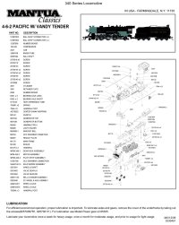 Mantua 4-6-2 Pacific 340 Series Instructions