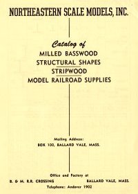Northeastern Scale Models Catalog 1953